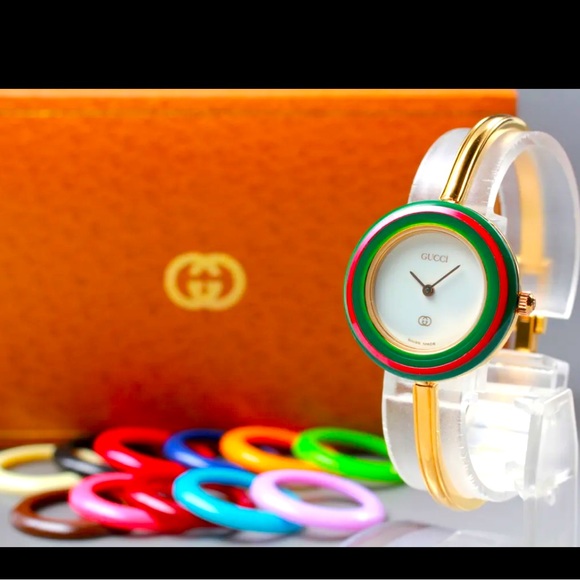 VINTAGE RARE 14k Gold! GUCCI! All the RAGE! Collectors Watch Bracelet - Picture 1 of 7